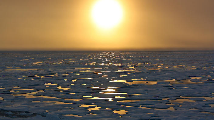 Sunset and the Arctic horizon      
        
            
    
               Show Grid