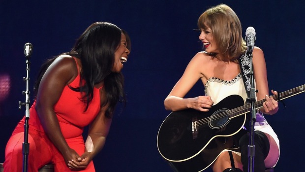 OITNB's Uzo Aduba joined Taylor Swift onstage at her gig in Los Angeles yesterday