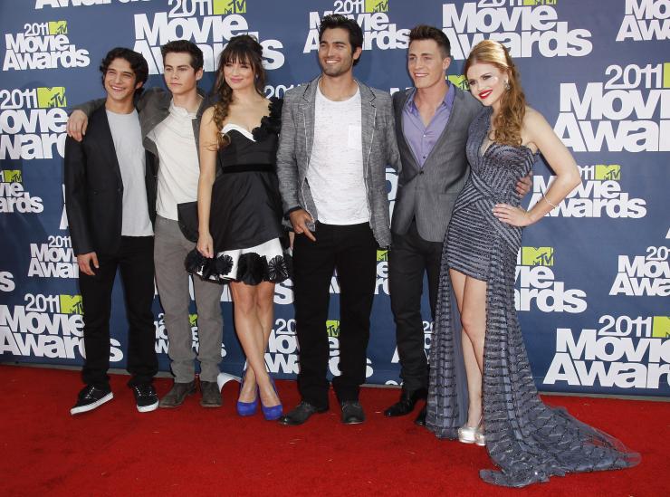 Cast of TV drama'Teen Wolf arrives at the 2011 MTV Movie Awards in Los Angeles