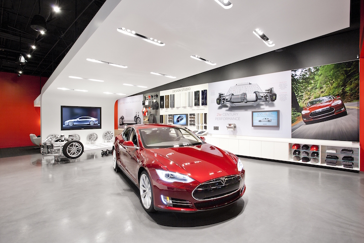 Tesla Store Red