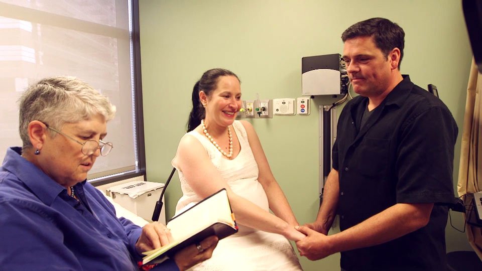 Couple marries in hospital, just hours before daughter's birth