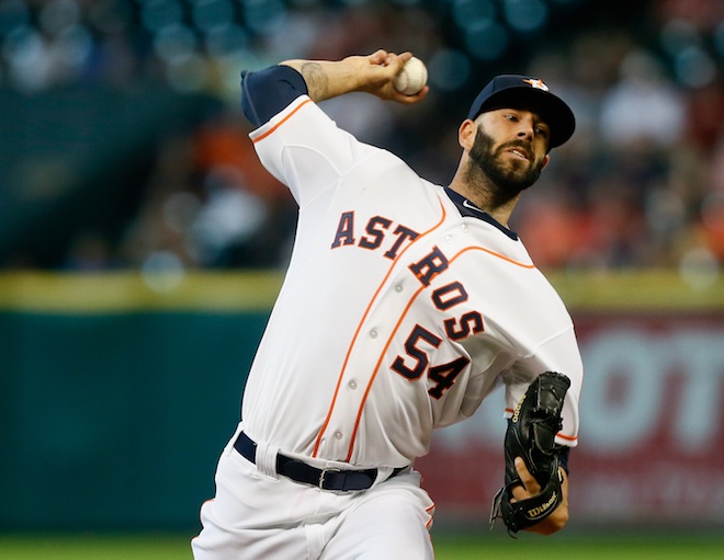 Astros starting pitcher Mike Fiers