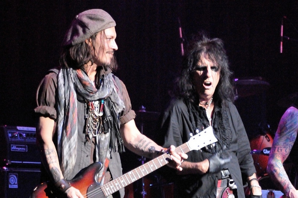 The Hollywood Vampires members Alice Cooper and Johnny Depp