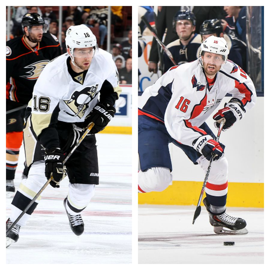 Vancouver Canucks forward Brandon Sutter and Pittsburgh Penguins forward Eric Fehr