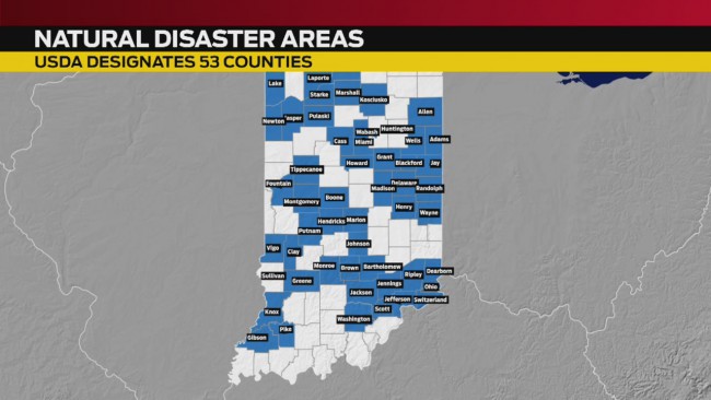 Natural disaster area map