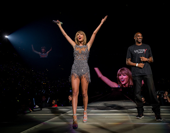 The crowd goes wild for Taylor Swift and Kobe Bryant during Swift’s record 16th sell out of Staples Center