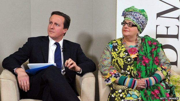 David Cameron and Camila Batmanghelidjh