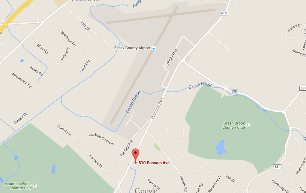 The site of a plane crash in West Caldwell outside Essex County Airport