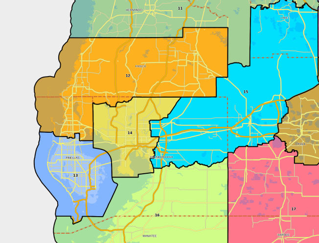 These are the proposed Tampa Bay congressional districts that the Florida Senate is poised to approve today