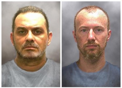 Prison inmates Richard Matt 48 and David Sweat 35 are seen in a combination of enhanced