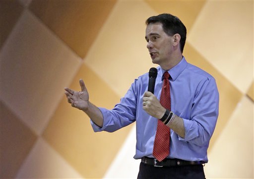 Republican presidential candidate Wisconsin Gov. Scott Walker speaks at the Alabama GOP summer luncheon as he tours the South Saturday Aug. 22 2015 at the International Sports Hall of Fame in Talladega Ala