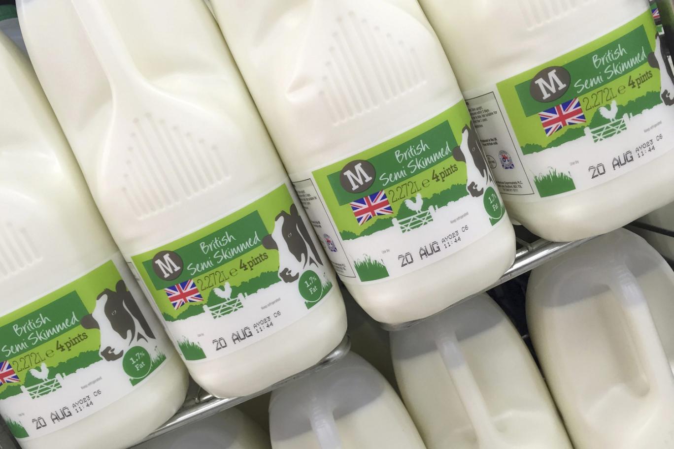 Milk on sale at Morrisons