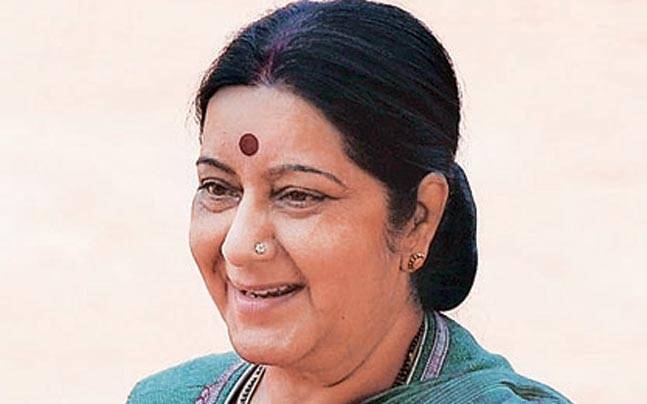 Union Minister Sushma Swaraj and the names of Geeta's family members in her own handwriting