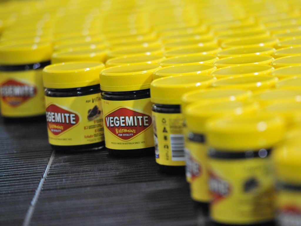 Vegemite rolls along the production line at the Vegemite factory in Melbourne Australia in 2013. The iconic yeast-based spread is reportedly being used to produce moonshine in officially dry communities