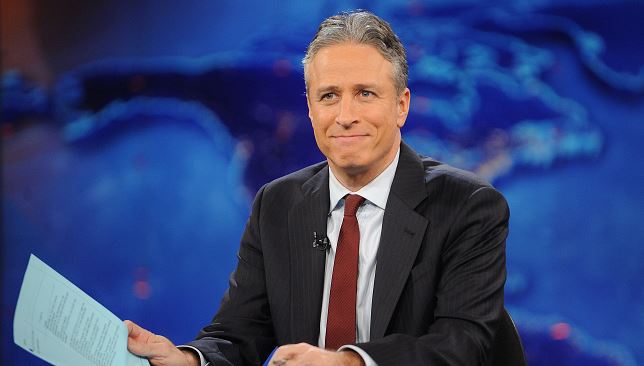 Jon Stewart during a taping of'The Daily Show with Jon Stewart in New York. Stewart will sign off for good on Aug. 6