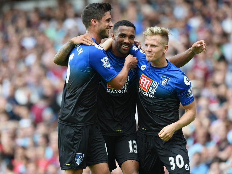 Bournemouth celebrate at Upton Park