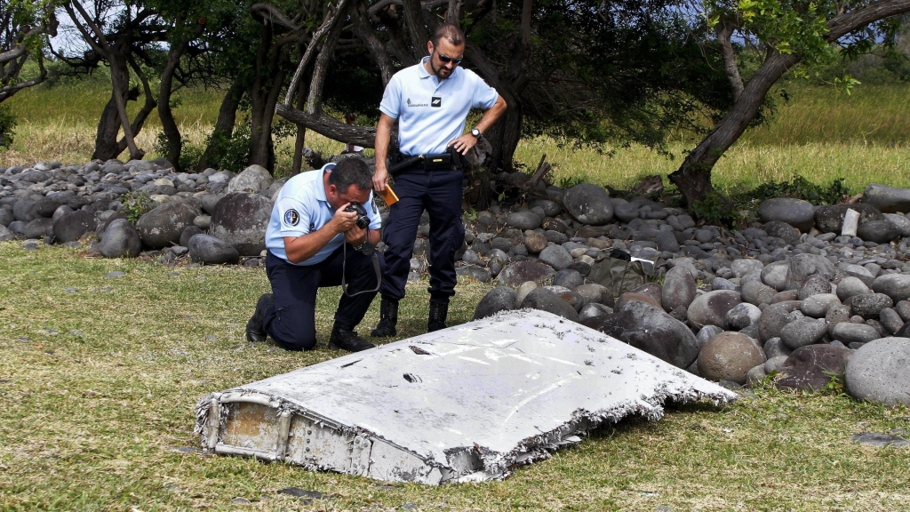 Debris from an airplane that was found on the Indian Ocean island of Reunion has been transported to France where technicians will try to determine whether it is from a missing airliner Flight MH370