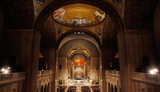 WASHINGTON DC- JANUARY 12 A Mass of Remembrance is held on the first annivesary of the Haitian earthquake at the Basilica of the National Shrine of the Immaculate Concepti