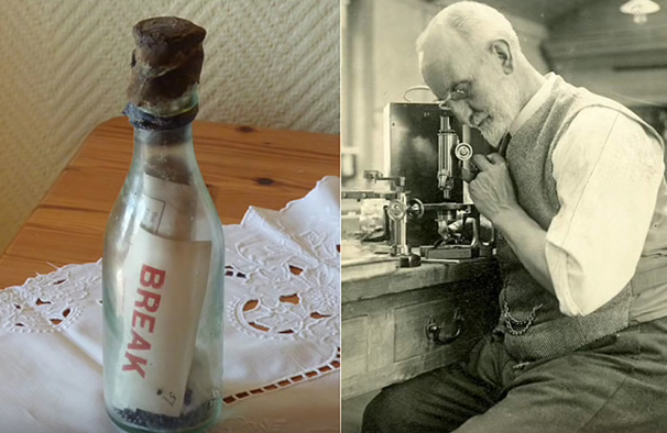 108 years old message bottle by George Parker Bidder