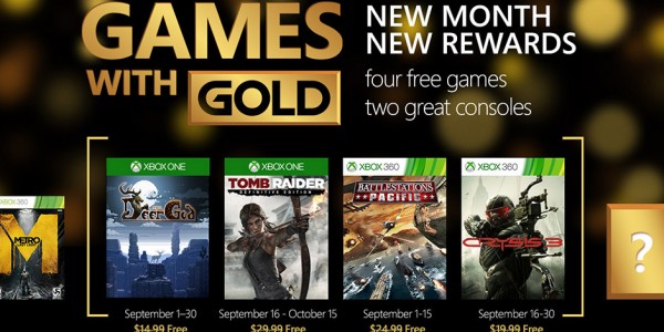 Games with Gold September 2015 after Sony's lineup