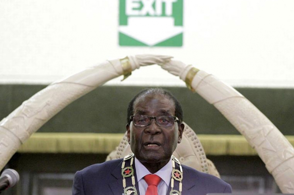 Zimbabwe's President Robert Mugabe delivers his state of the nation address to the country's Parliament in Harare