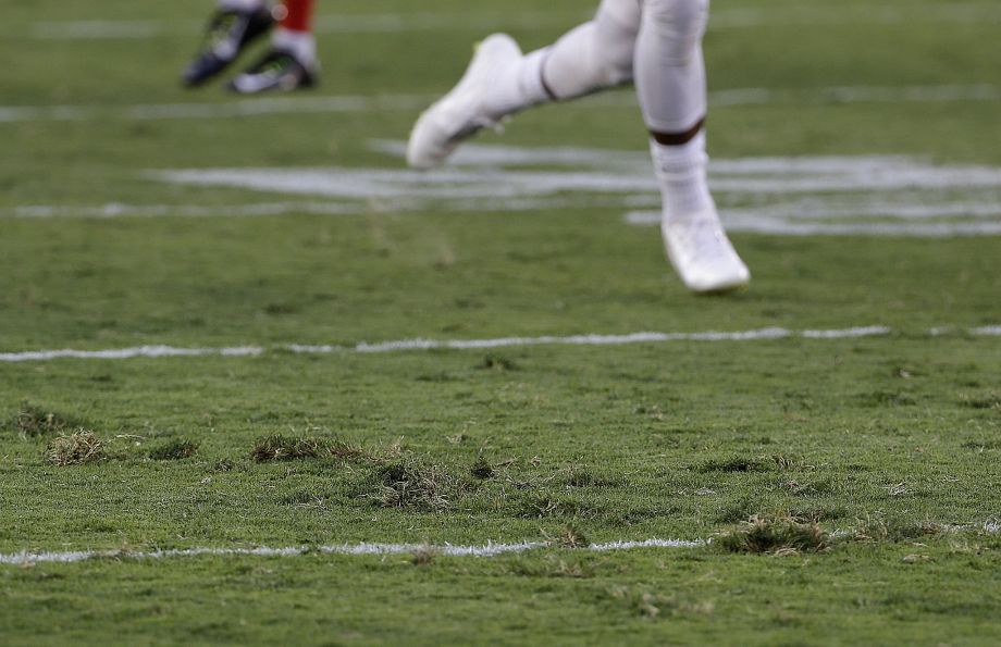 The 49ers had their first practice at Levi’s Stadium last Saturday and it took less than an hour for parts of the field to start coming apart in pieces