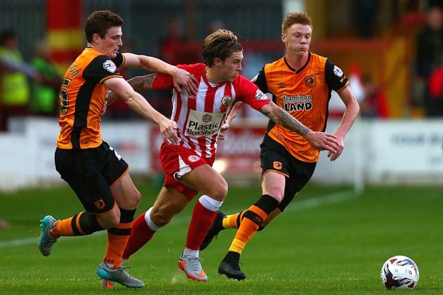 Josh Windass the Accrington midfielder who is the son of Dean formerly a Hull striker bursts forward
Clive Brunskill  Getty Images