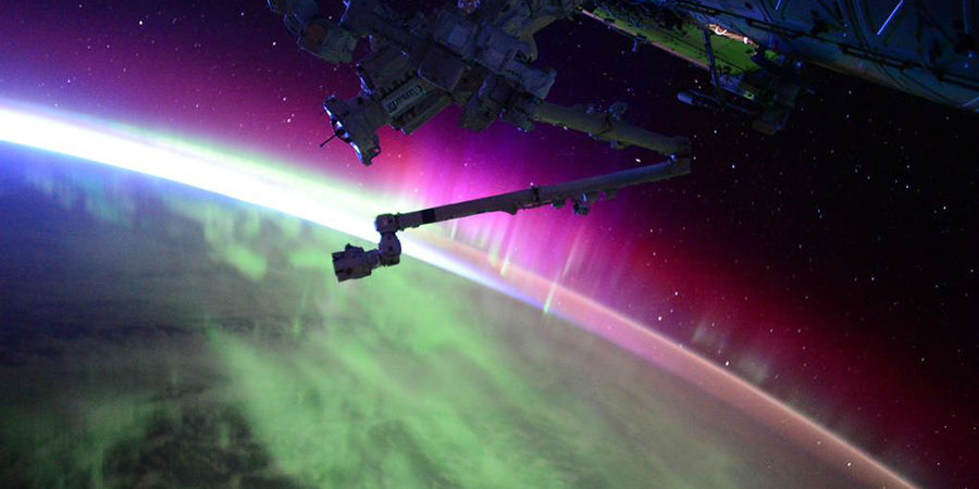 Awesome Northern Lights sunrise display captured from International Space Station