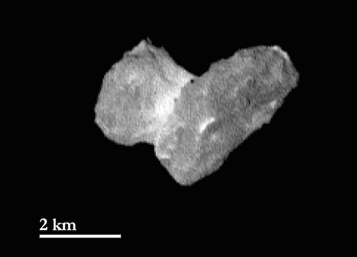 Navcam of the Rosetta space probe and released by European Space Agency ESA on Monday Sept. 28 2015 shows Comet 67P  Churyumov–Gerasimenko