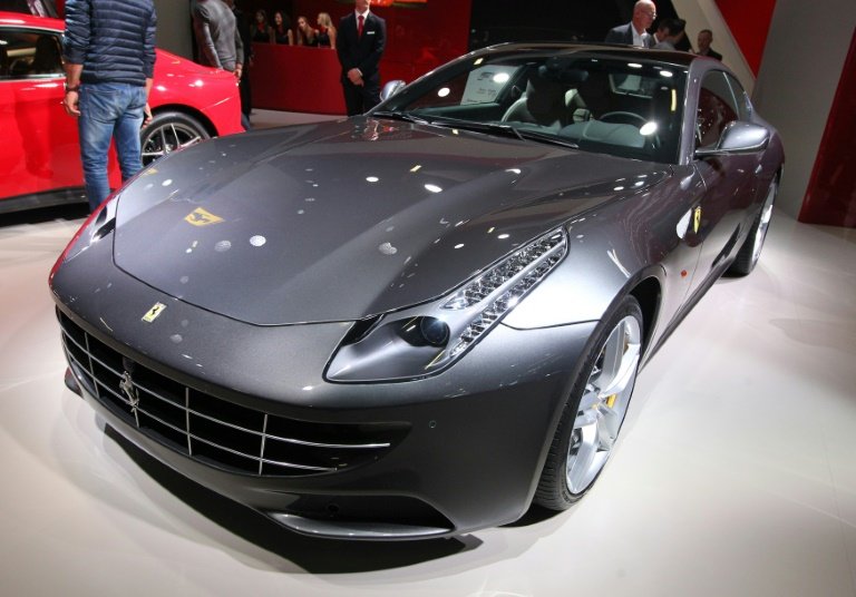 A Ferrari California T car is on display at the 66th IAA auto show in Frankfurt western Germany