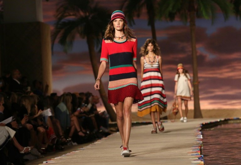 Models walk the runway during the Tommy Hilfiger presentation during New York Fashion Week