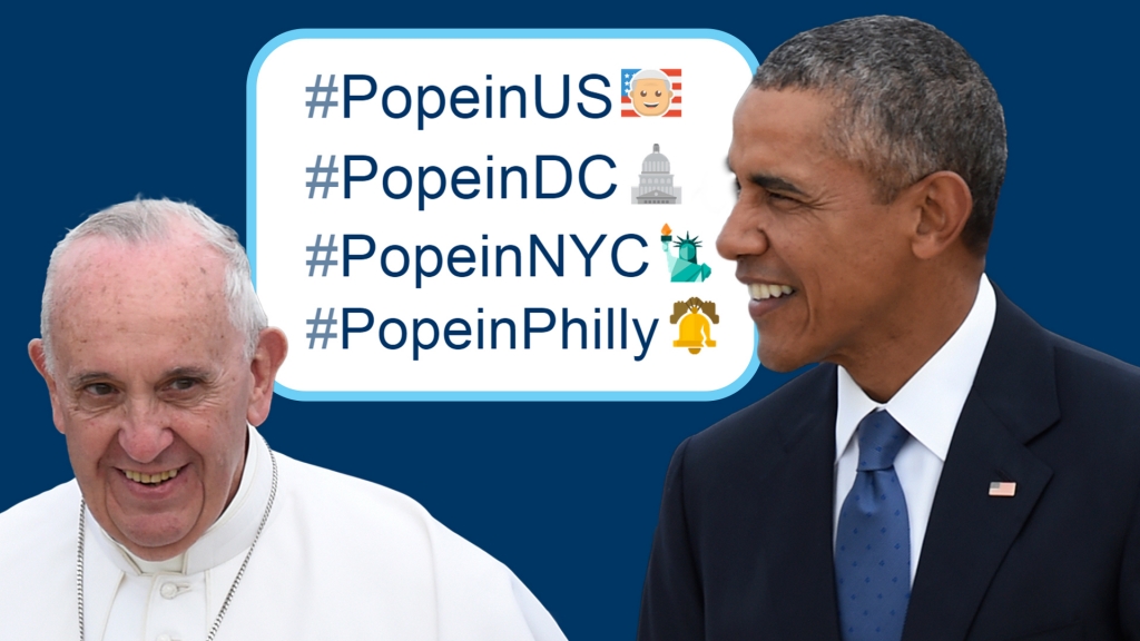 The Latest: Twitter creates Pope emojis in nod to US visit