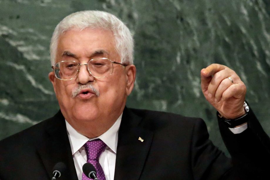 Palestine's President Mahmoud Abbas addresses the 70th session of the United Nations General Assembly at U.N. Headquarters Wednesday Sept. 30 2015