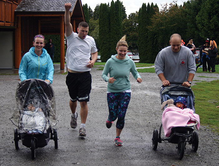 About 120 people came out to take part in the Terry Fox Run on Sunday at Fraser River Heritage Park.- Kevin Mills