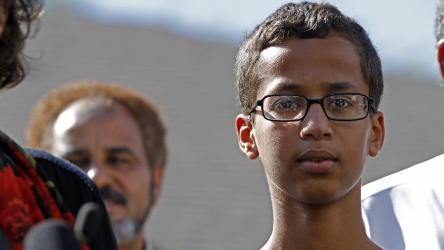 Ahmed Ahmed Mohamed 14 speaks during a news conference on Sept. 16 2015 in Irving Texas. GETTY IMAGES  Ben Torres