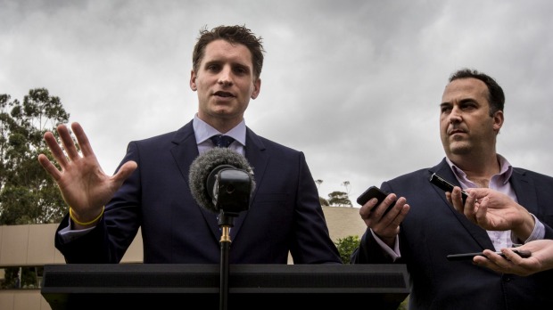 Andrew Hastie faced tough questions on the campaign trail in Canning