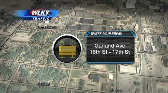 Garland Avenue water main break