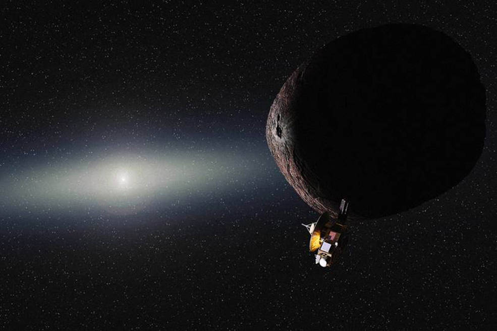 Artist's impression of NASA's New Horizons spacecraft encountering a Pluto-like object in the distant Kuiper Belt. Credits NASA  JHUAPL  SwRI  Alex Parker