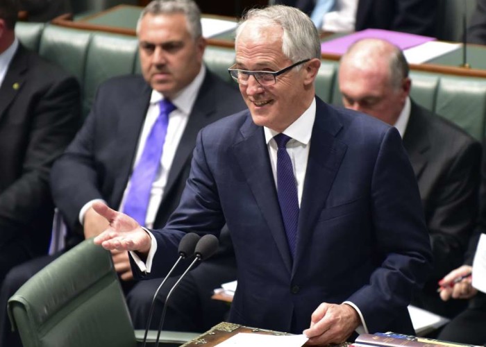 Malcolm Turnbull makes an address at Parliament after he was sworn in as prime minister in Canberra Australia on Tuesday Sept. 15 2015