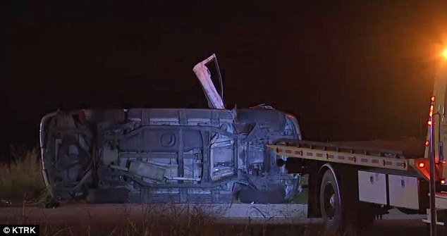 Authorities say an SUV packed with at least 15 people rolled and crashed during a police chase in South Texas early Thursday