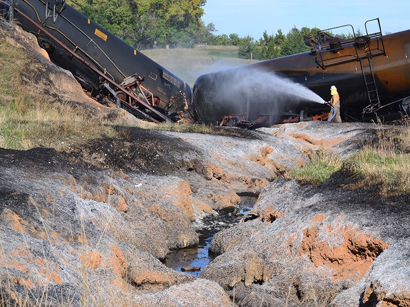 7 Ethanol Cars Derail 2 Catch Fire In Southeast South Dakota