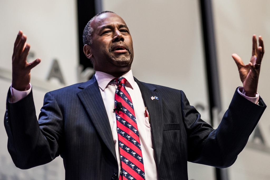 Ben Carson speaks at the Heritage Action Presidential Candidate Forum in Greenville South Carolina on September