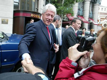 Bill Clinton during his visit to Belfast in 2004