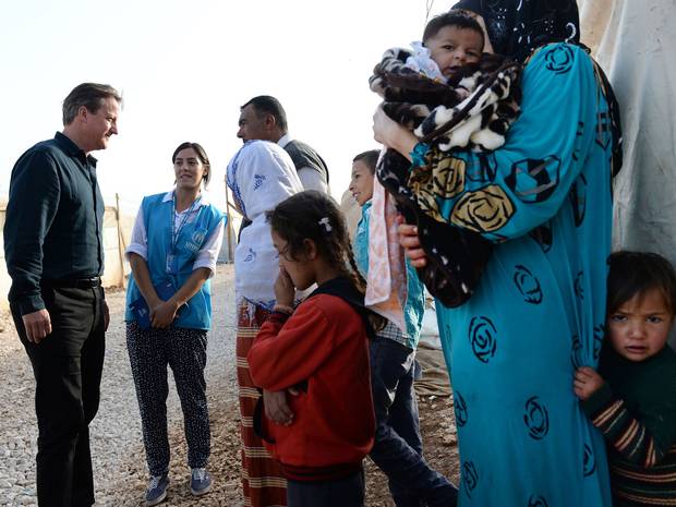 British PM tours Syria refugee camp in Lebanon