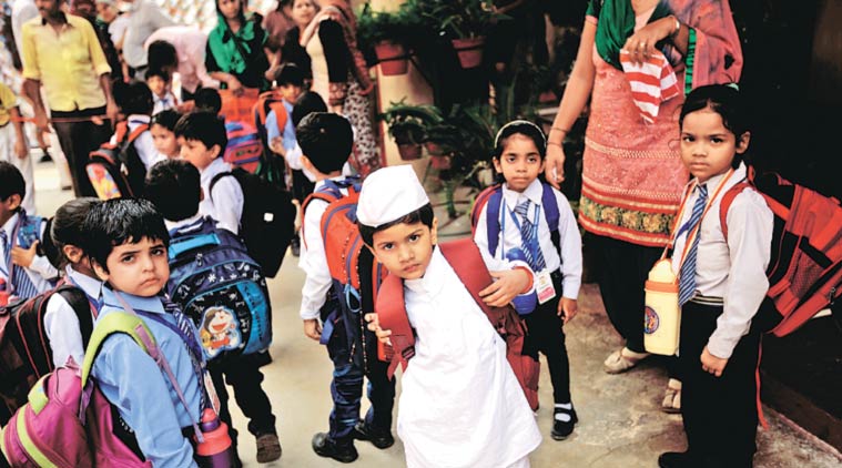 Children wear full sleeves to school Wednesday