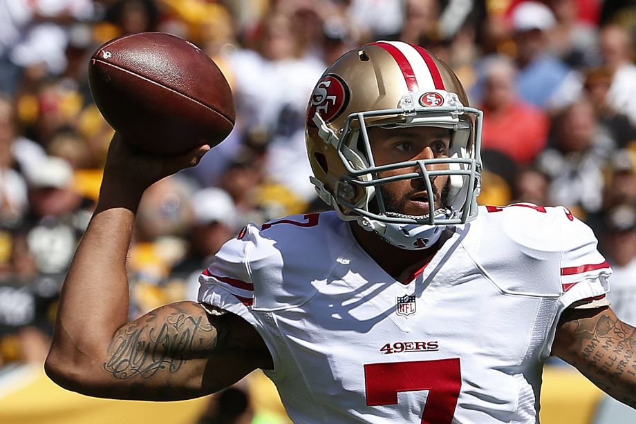 Quarterback Colin Kaepernick has not thrown an interception in 72 passes this season