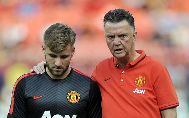 Manchester United's Louis van Gaal provides updates on Luke Shaw