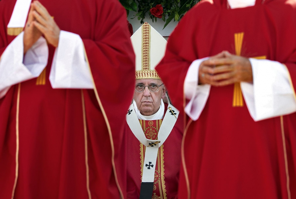 Pope Francis approaches the altar to deliver Mass at the Plaza of the Revolution in Holguin Cuba Monday Sept. 21 2015. Francis is the first pope to visit Holguin Cuba's third-largest city