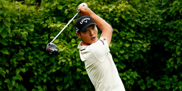 Danny Lee in action at the BMW Championship at Conway Farms Golf Club