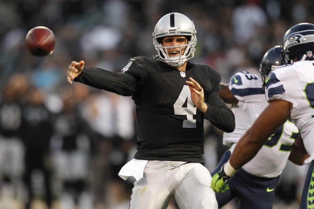 Derek Carr led the game winning drive as Oakland defeated Baltimore 37-34